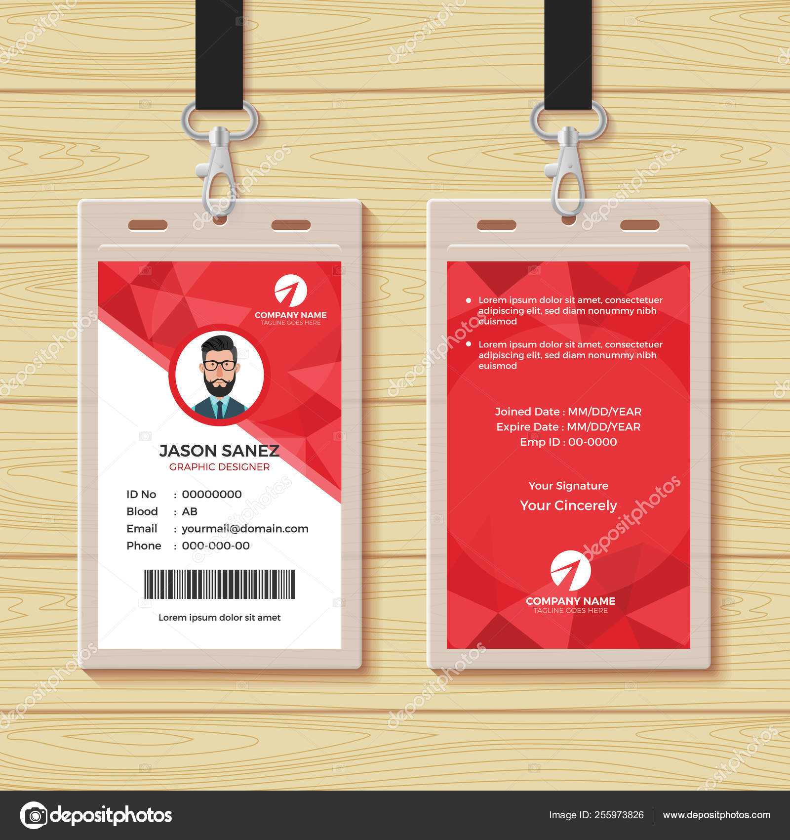 Best Id Card Design Template – Yeppe Intended For Company Id Card Design Template