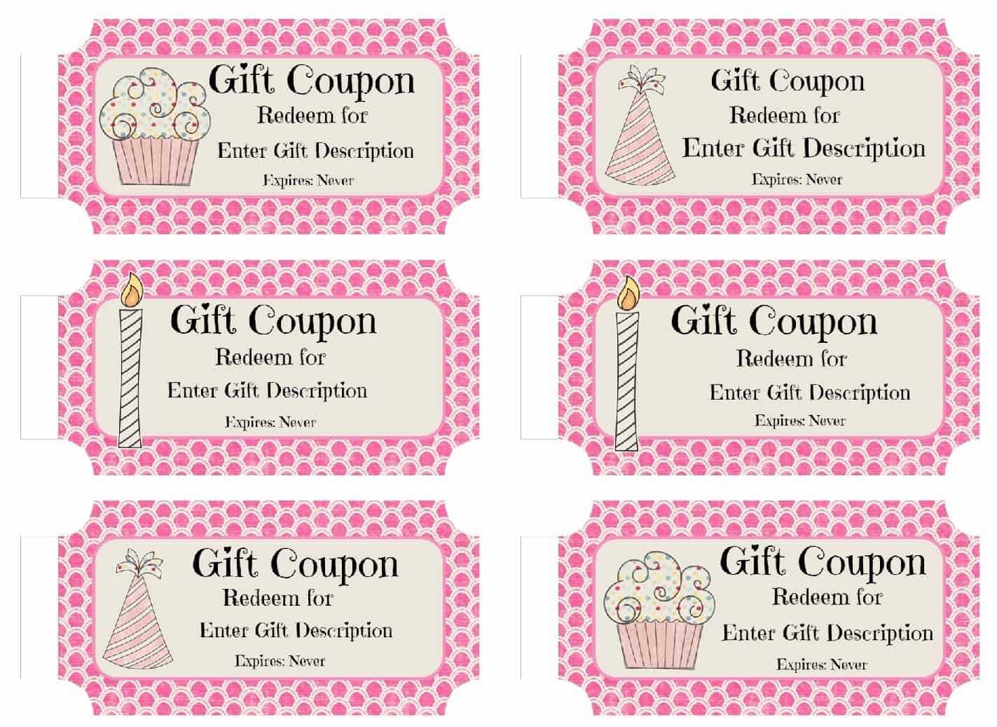 Birthday Coupons With Homemade Christmas Gift Certificates Templates