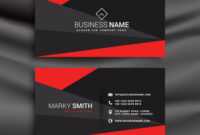 Black And Red Business Card Template With regarding Visiting Card Illustrator Templates Download