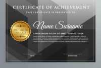 Black Award Certificate Design Template with regard to Award Certificate Design Template