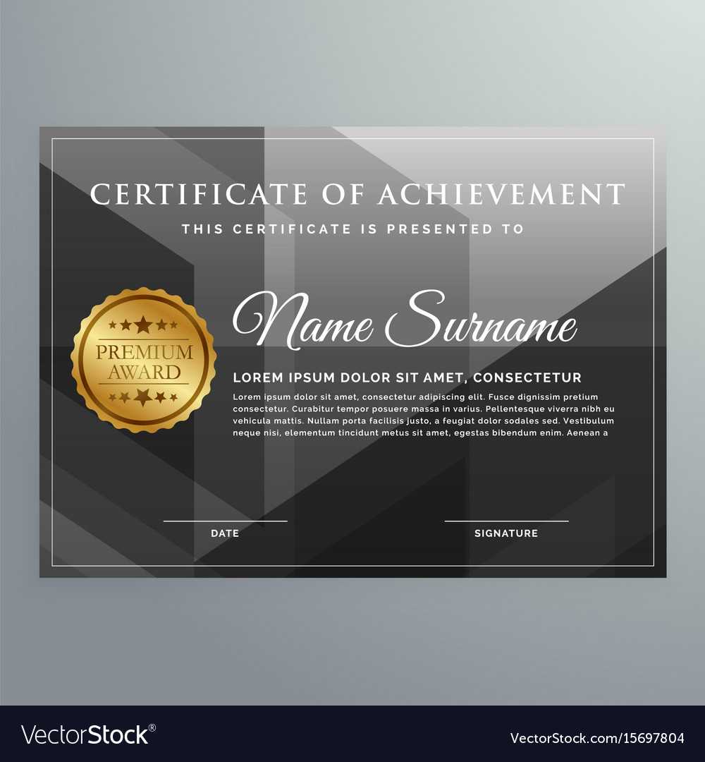 Black Award Certificate Design Template With Regard To Award Certificate Design Template