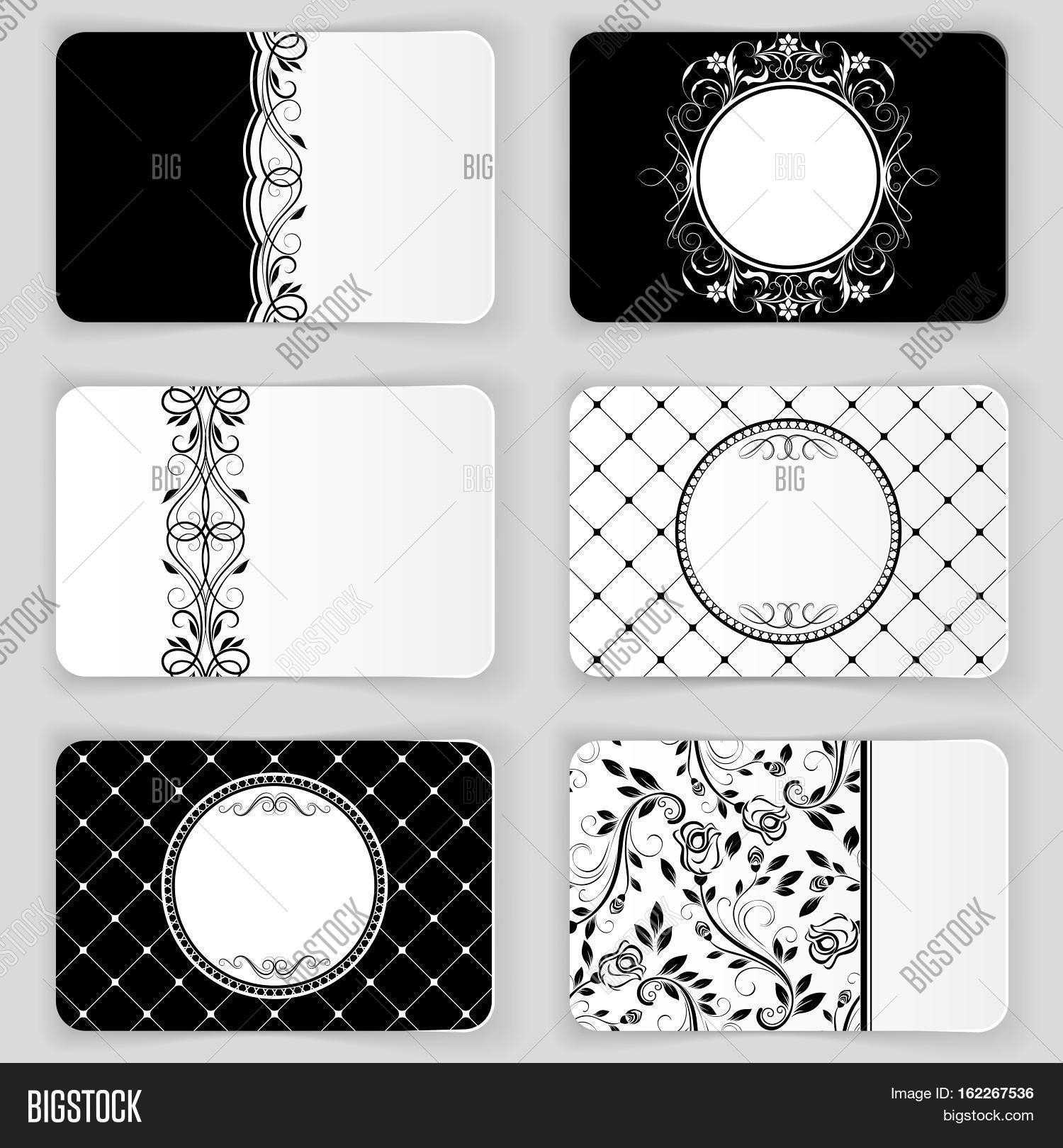 Black White Vintage Image & Photo (Free Trial) | Bigstock In Black And White Business Cards Templates Free