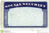 Blank American Social Security Card Stock Photo - Image Of in Ss Card Template