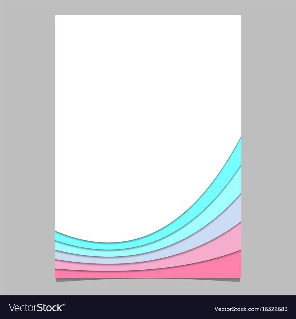 Blank Brochure Template From Colorful Curved Pertaining To Fancy Brochure Templates