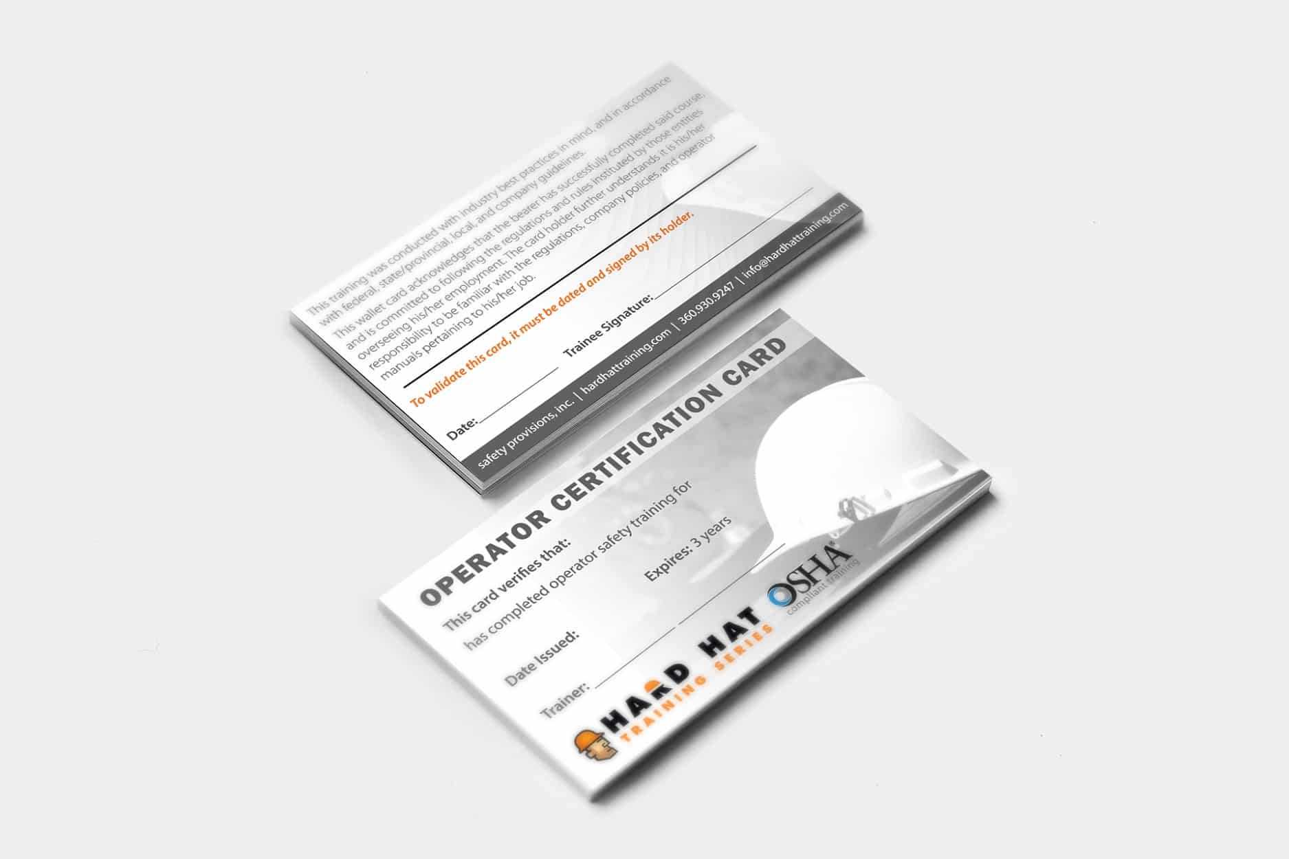 Blank Official Wallet Cards Pertaining To Forklift Certification Card Template