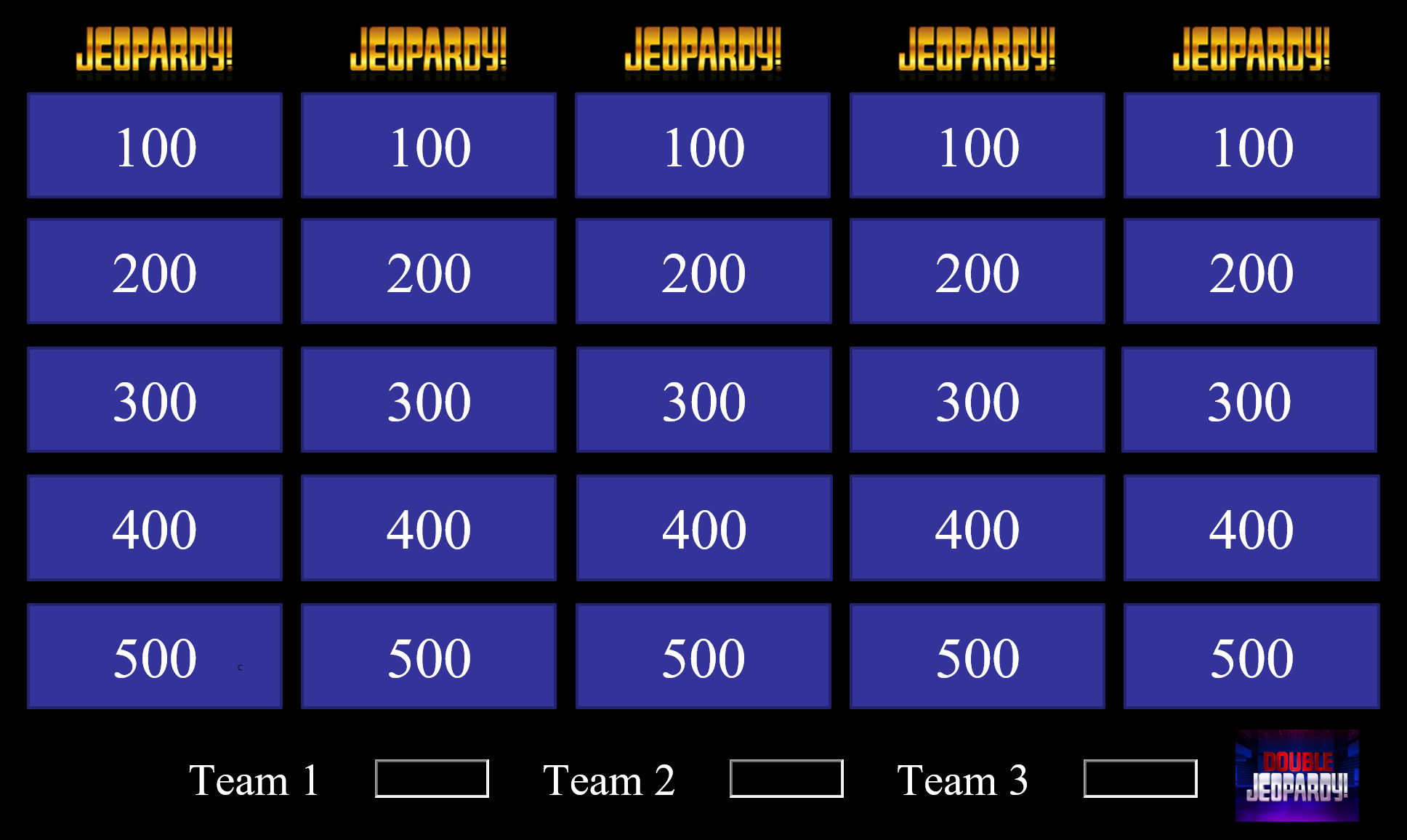 Blog With Jeopardy Powerpoint Template With Score