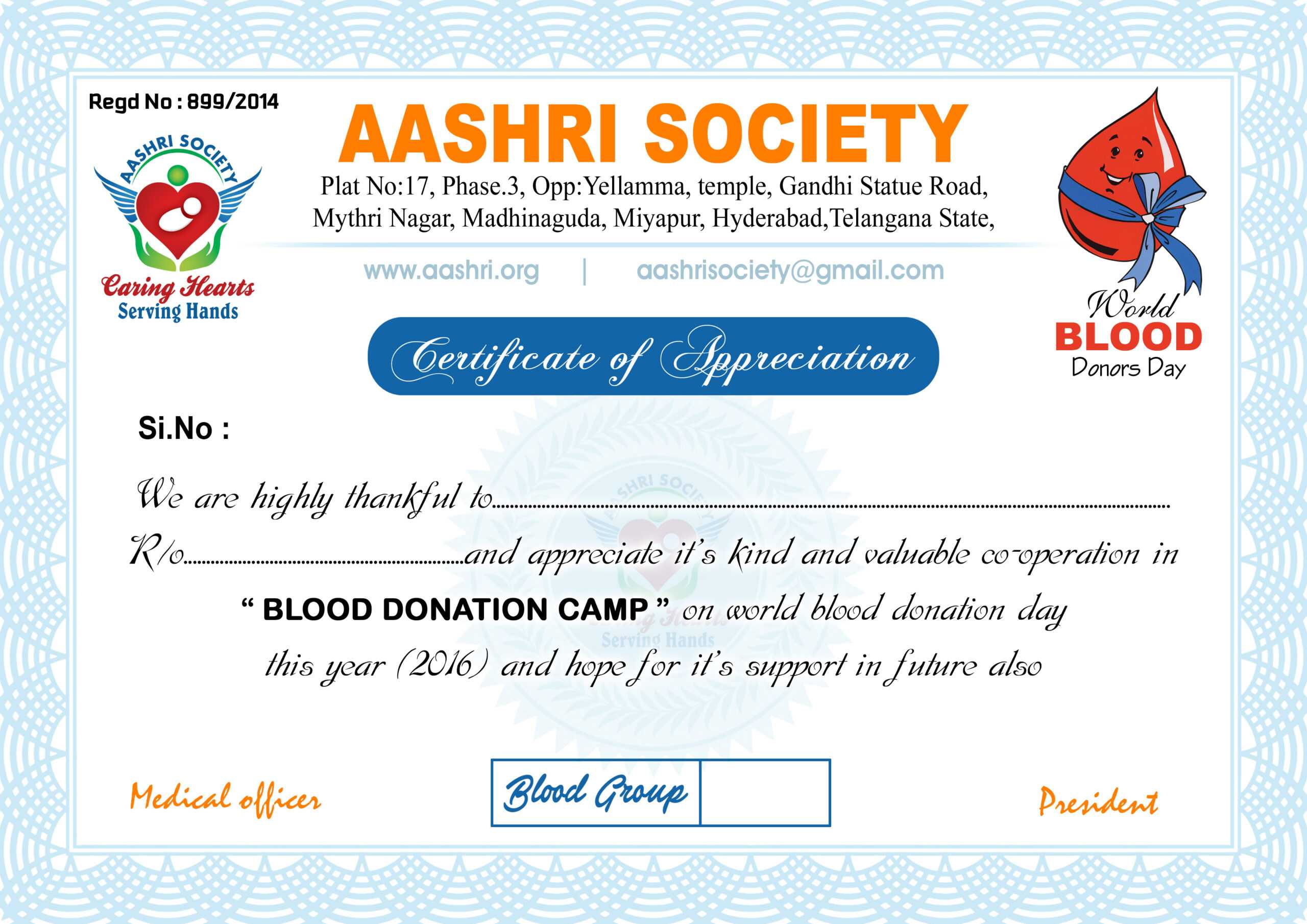 Blood Donor Certificate – Dalep.midnightpig.co Within Donation Certificate Template