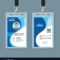 Blue Curve Wave Id Card Design Template Inside Media Id Card Templates