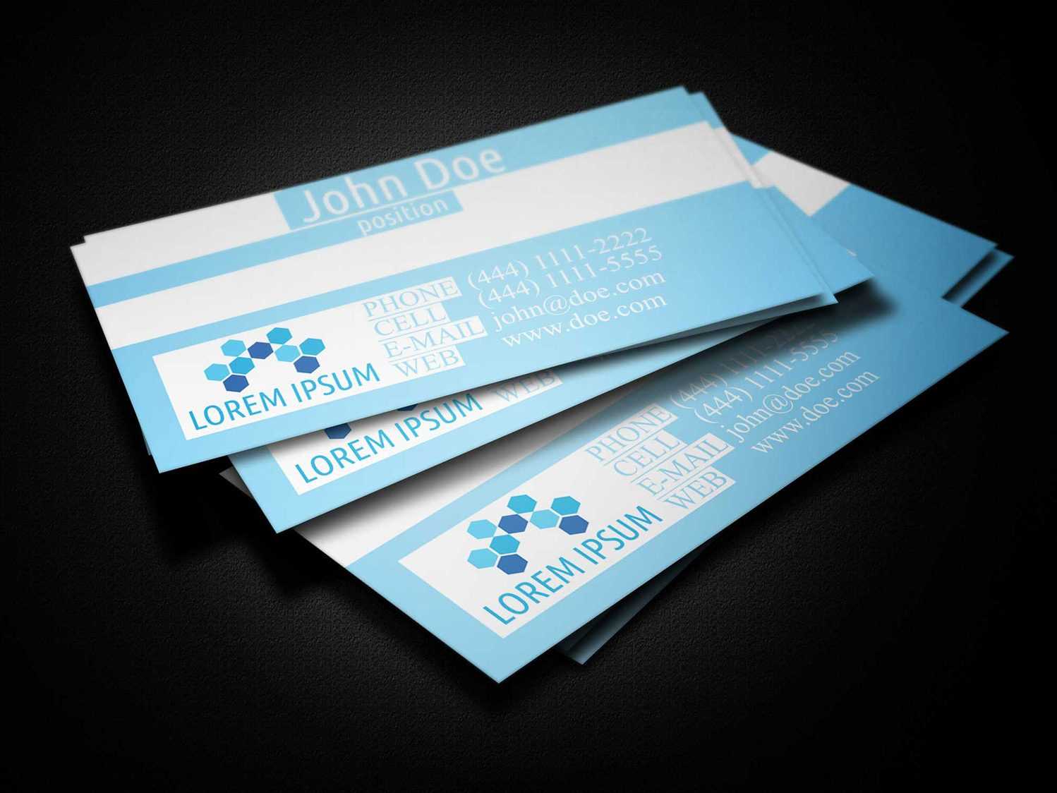 Blue Medical Business Card Template - Business Cards Lab In Medical Business Cards Templates Free