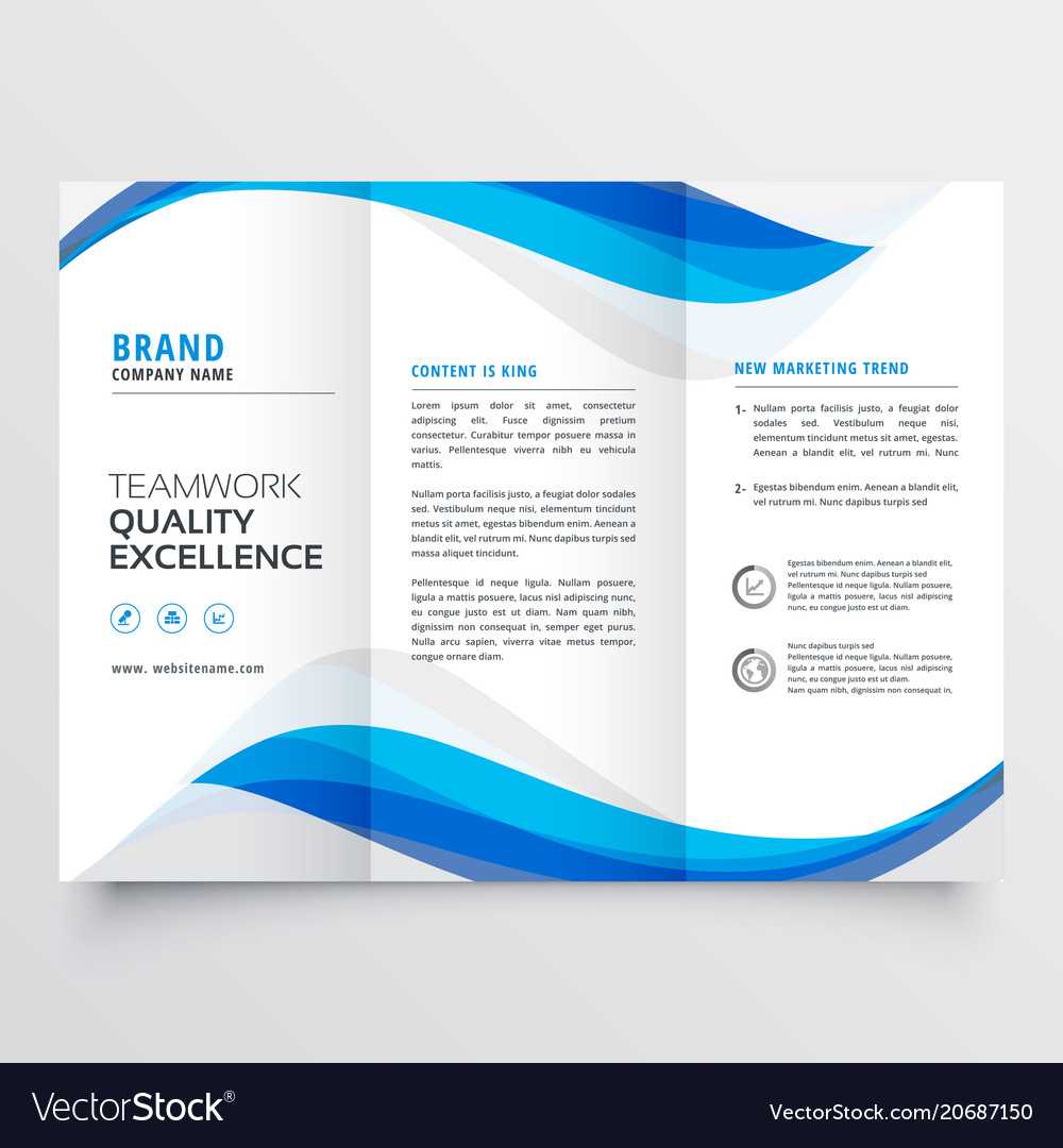 Blue Wavy Business Trifold Brochure Template In Brochure Templates Ai Free Download