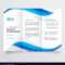 Blue Wavy Business Trifold Brochure Template Inside Tri Fold Brochure Template Illustrator Free