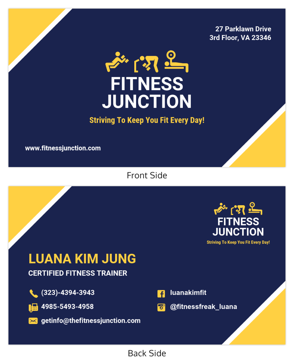 Bold Fitness Trainer Business Card Template Inside Dog Grooming Record Card Template