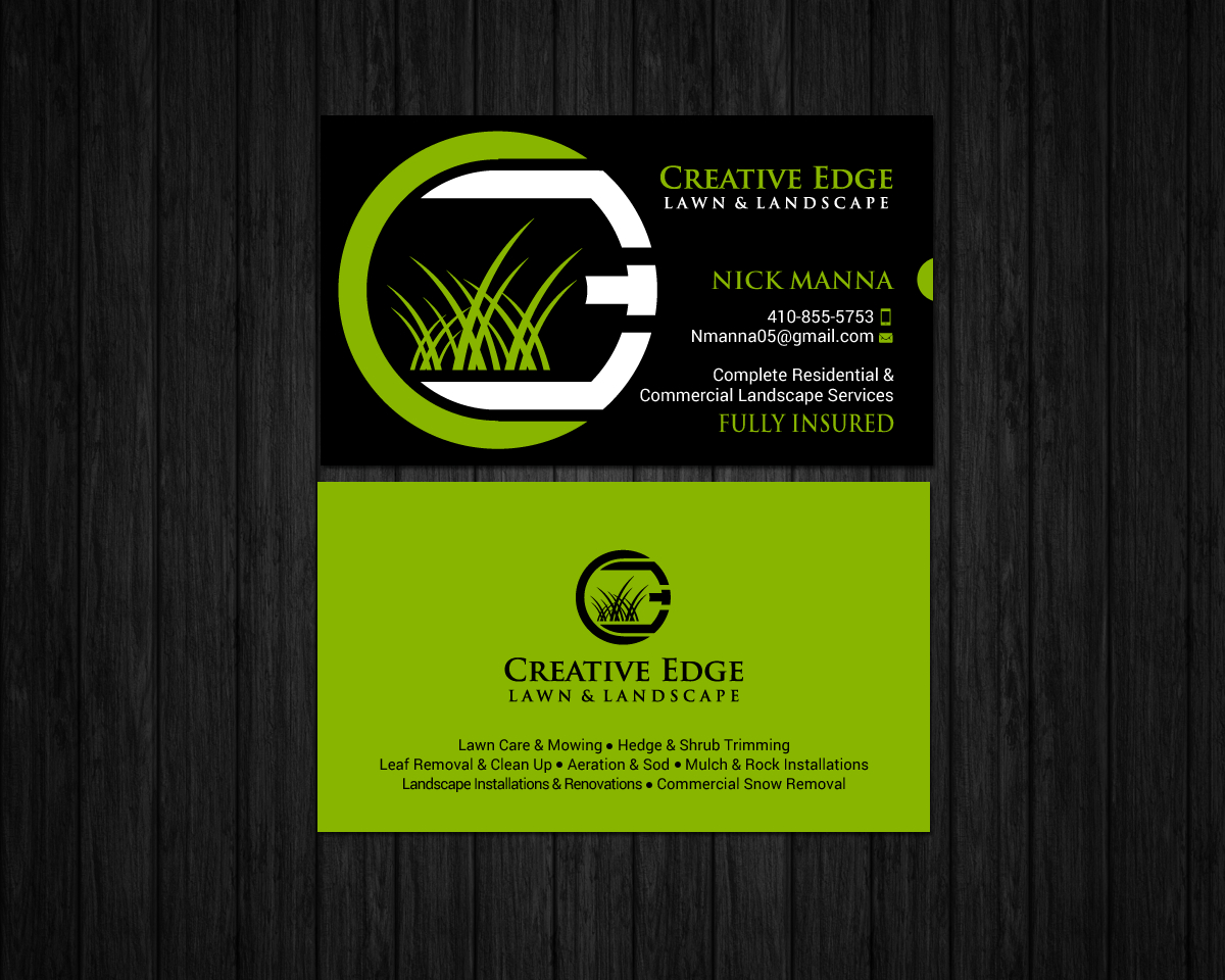 Bold, Serious, Landscape Business Card Design For A Company Regarding Lawn Care Business Cards Templates Free