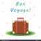 Bon Voyage Suitcase Traveling Template Card Stock Vector Within Bon Voyage Card Template