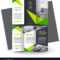 Brochure Design Template Creative Tri Fold Green With E Brochure Design Templates