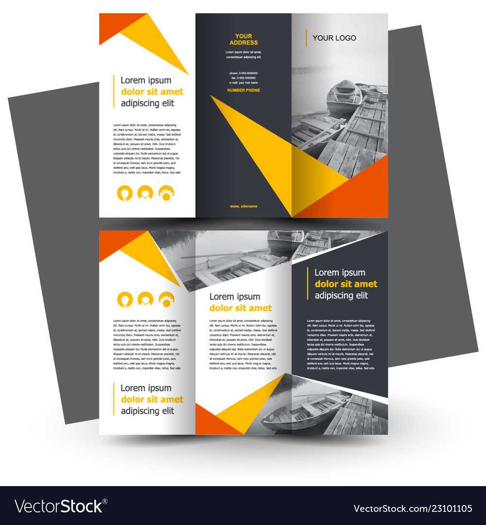 Brochure Design Template Creative Tri Fold With Tri Fold Brochure Ai Template