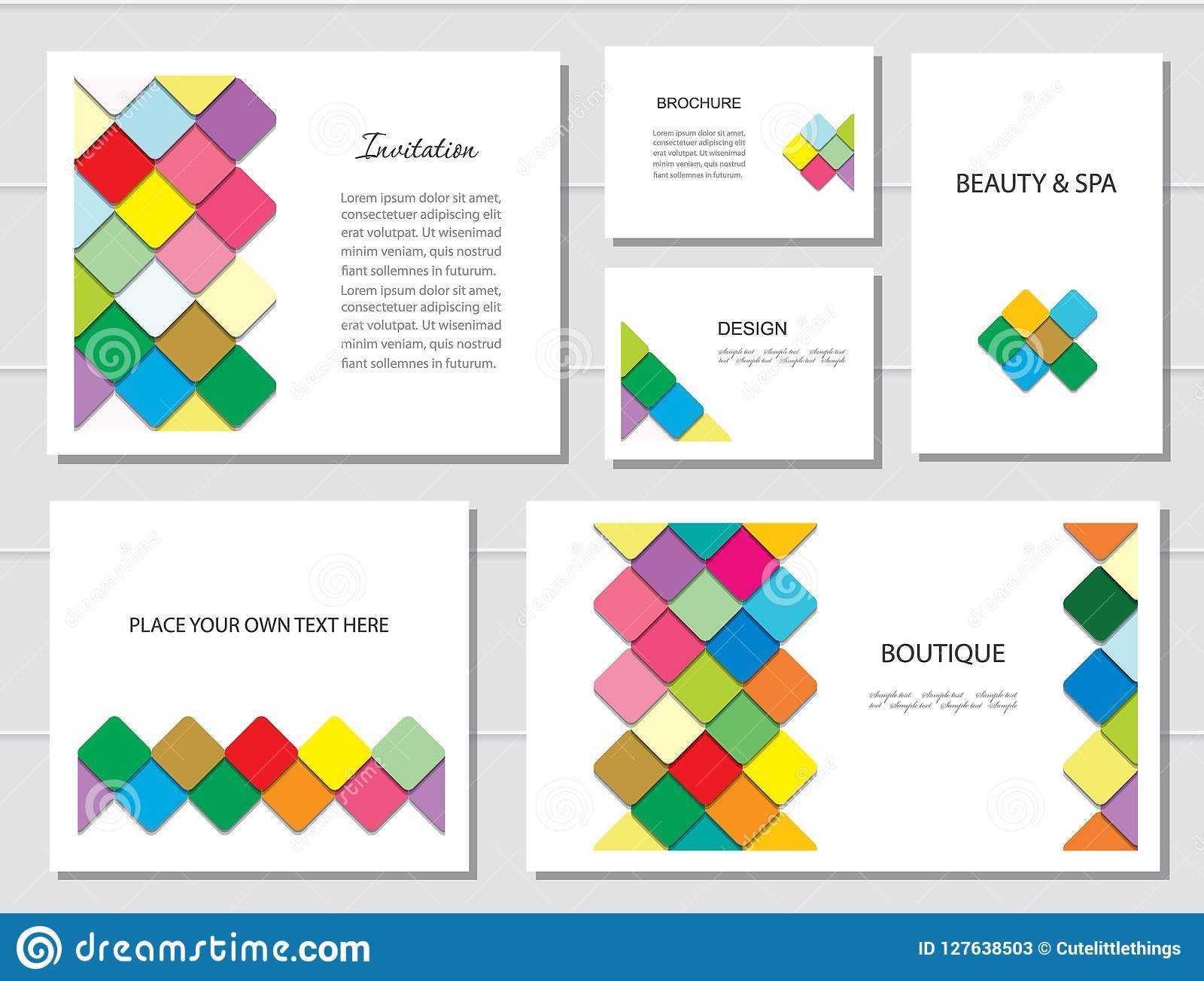 Brochures, Flyers And Business Card Templates Set. Mosaic Within Fancy Brochure Templates