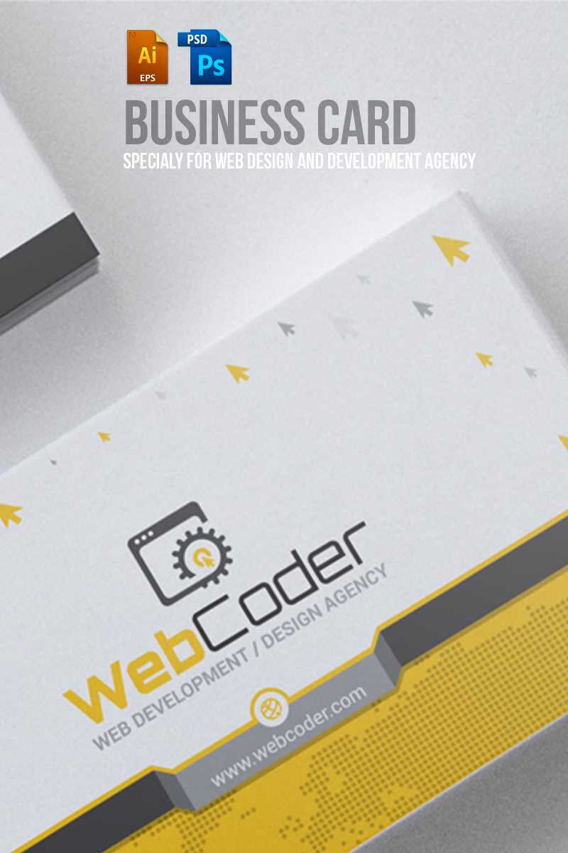 Business Card Design For Web Design And Developer Psd Template For Web Design Business Cards Templates