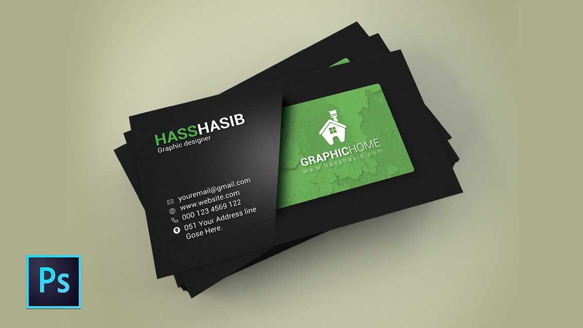 Business Card Design In Photoshop Cc On Behance Throughout Visiting Card Templates For Photoshop