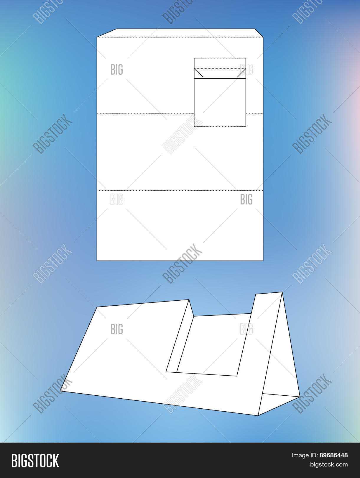 Business Card Display Vector & Photo (Free Trial) | Bigstock Pertaining To Card Stand Template