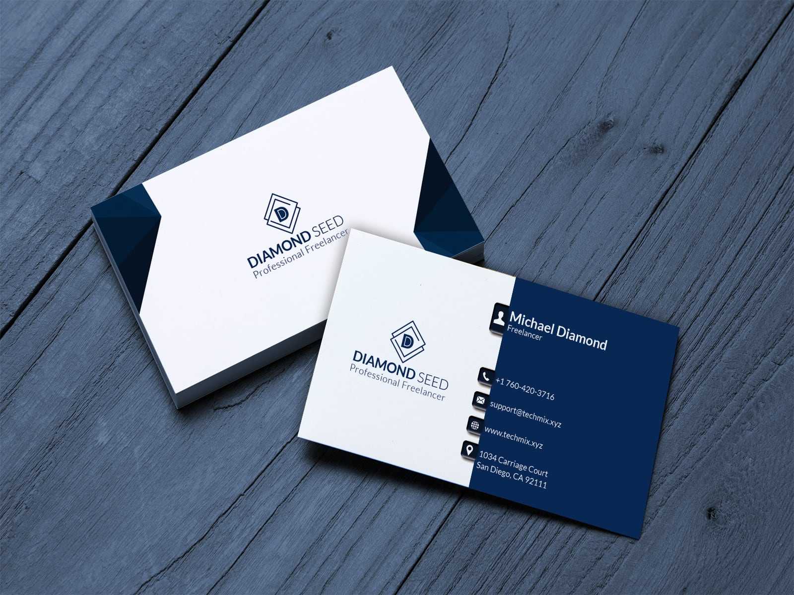 Business Card For Freelancer In Freelance Business Card Template