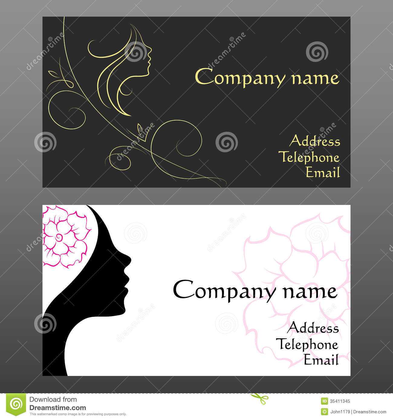 Business Card For Hairdressers Stock Vector – Illustration Within Hairdresser Business Card Templates Free