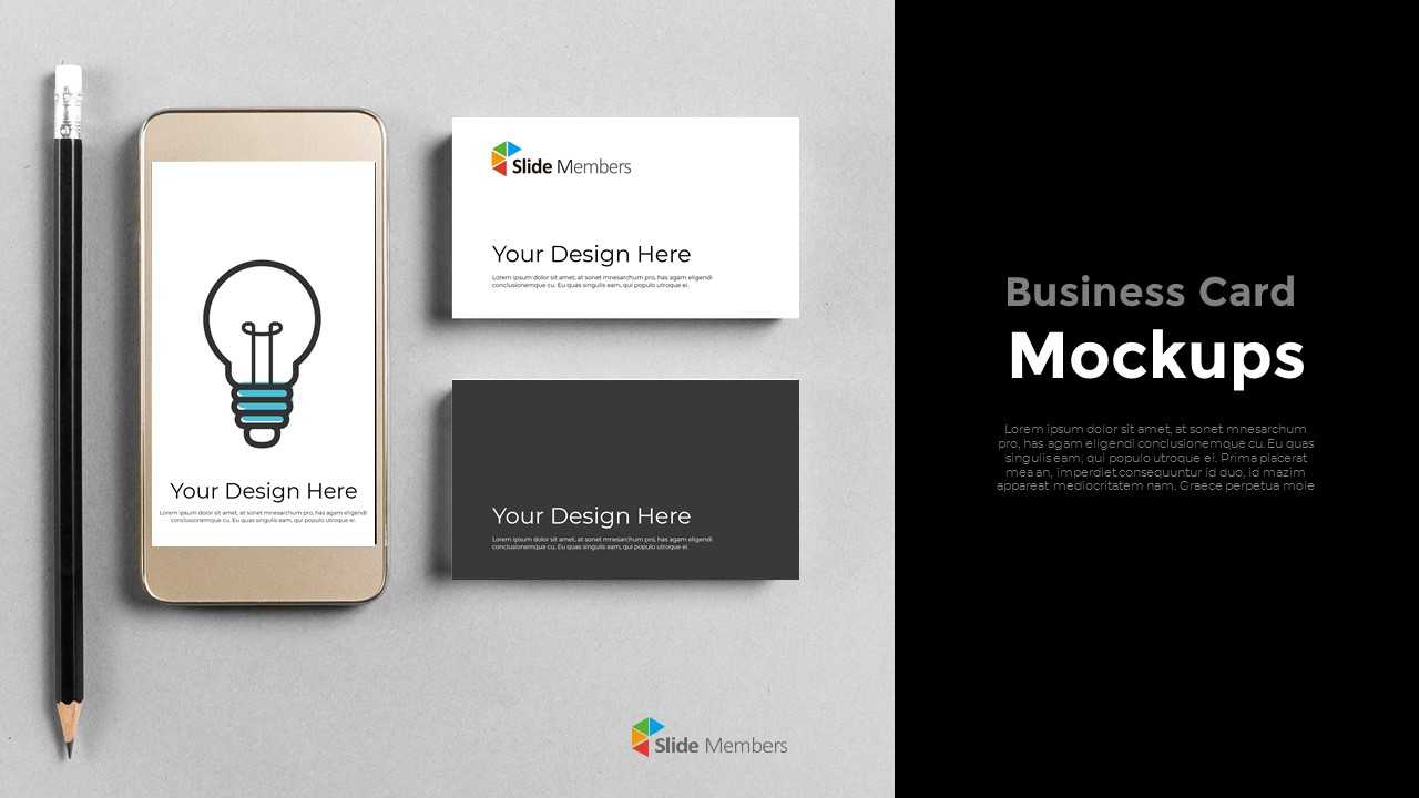Business Card Mockups Modern Ppt Templates Within Microsoft Templates For Business Cards