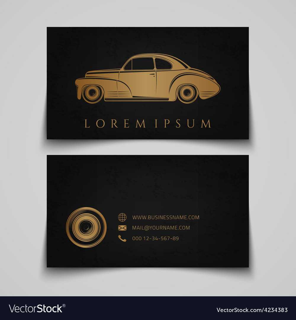 Business Card Template Classic Car Logo Within Automotive Business Card Templates