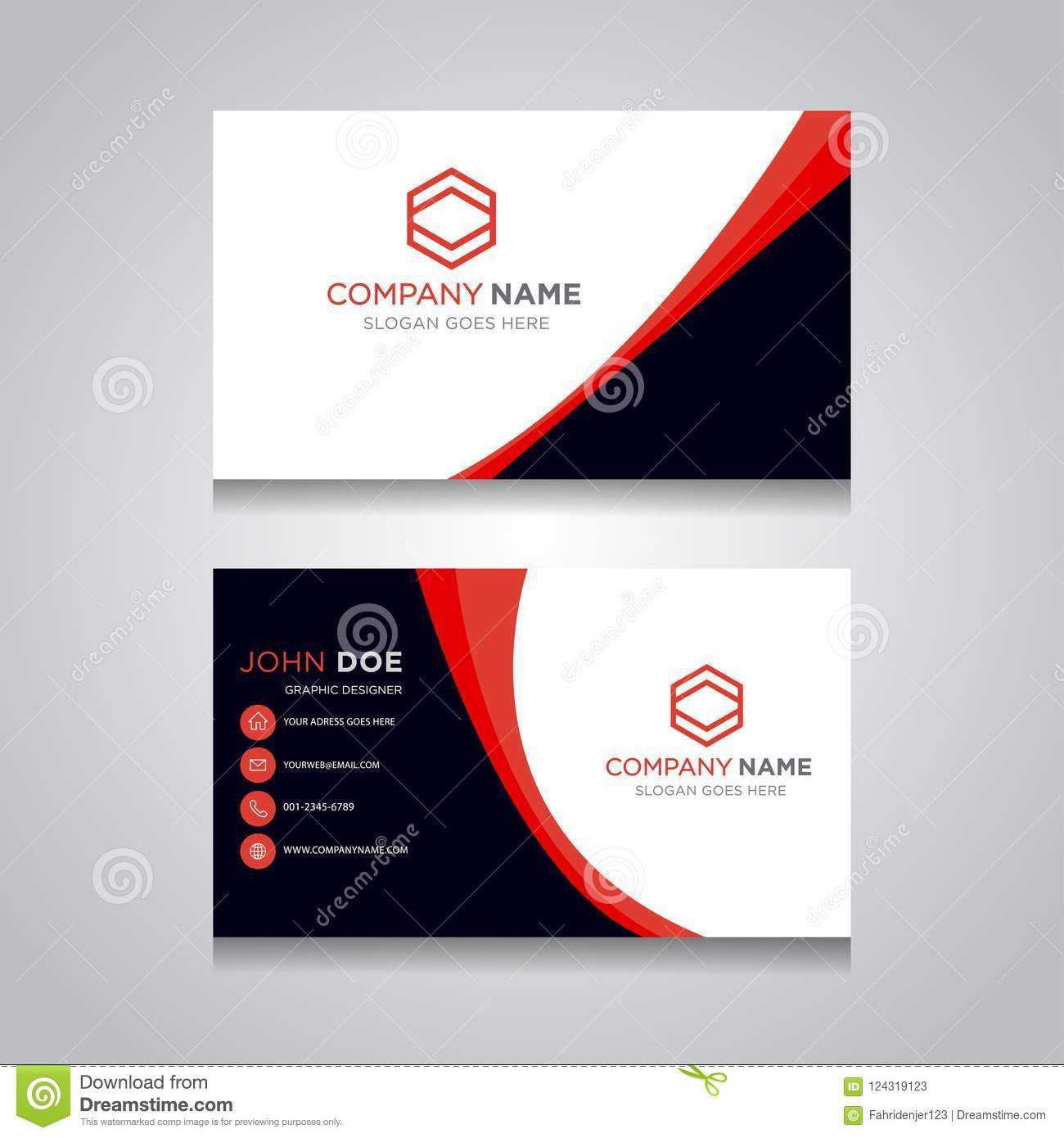 Business Card Template. Creative Business Card Stock Vector Within Web Design Business Cards Templates