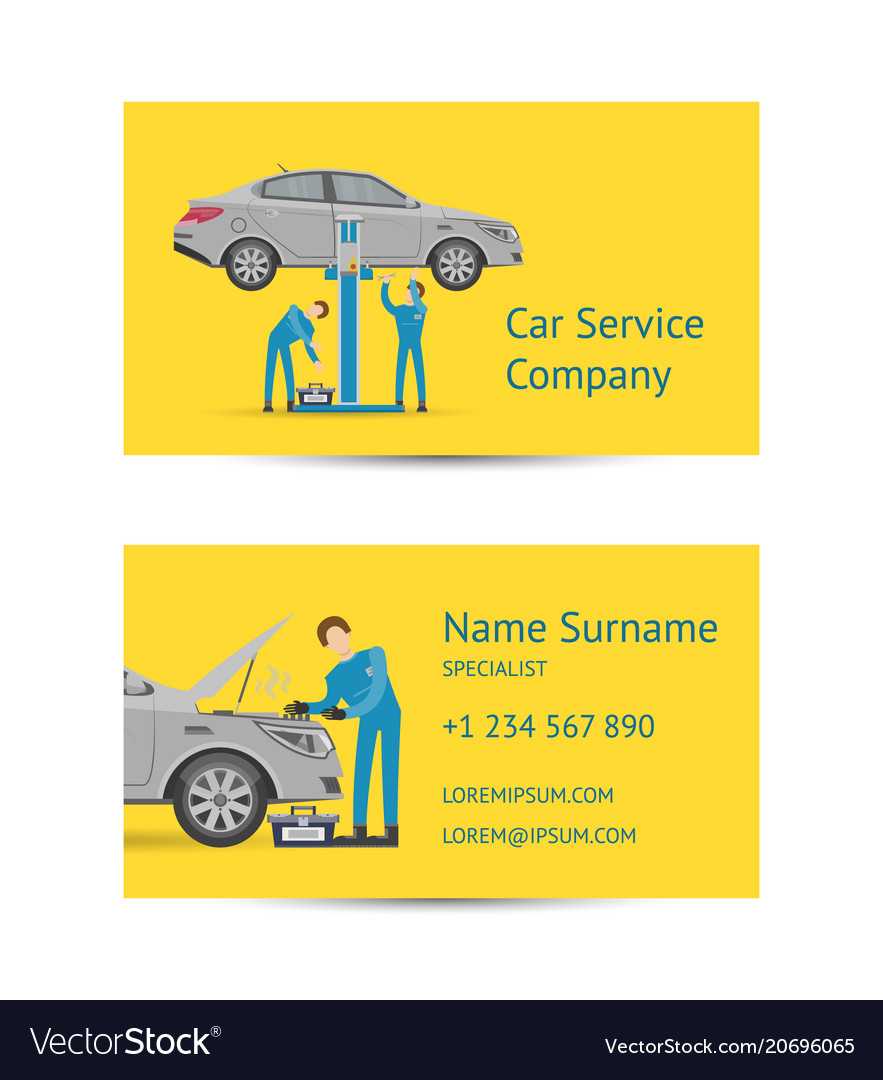 Business Card Template For Auto Service Within Automotive Business Card Templates