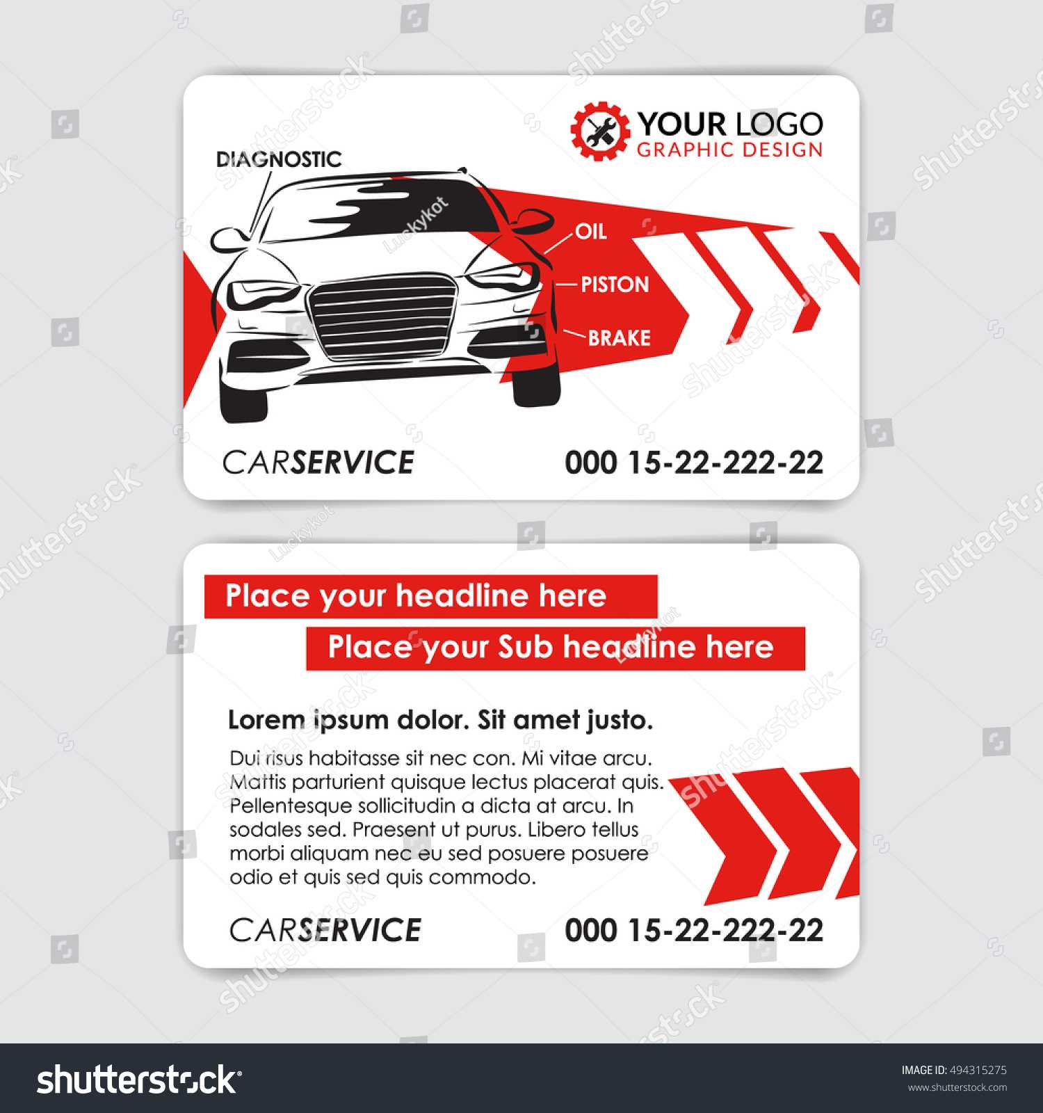 Business Card Template Vector Illustration Stock Vector Within Automotive Business Card Templates