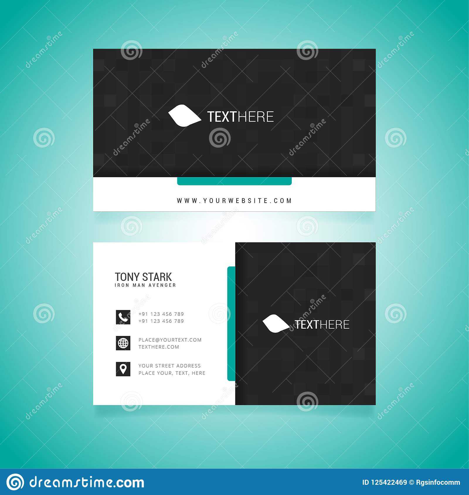 Business Card Vector Template Stock Vector – Illustration Of Inside Adobe Illustrator Business Card Template
