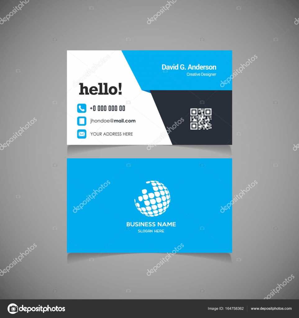 Business Card With Qr Code Template | Business Card Template Inside Qr Code Business Card Template