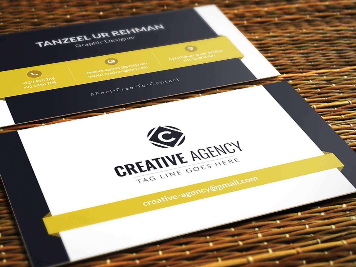 Business Cards Template – Free Downloadtanzeel Ur Rehman Pertaining To Templates For Visiting Cards Free Downloads