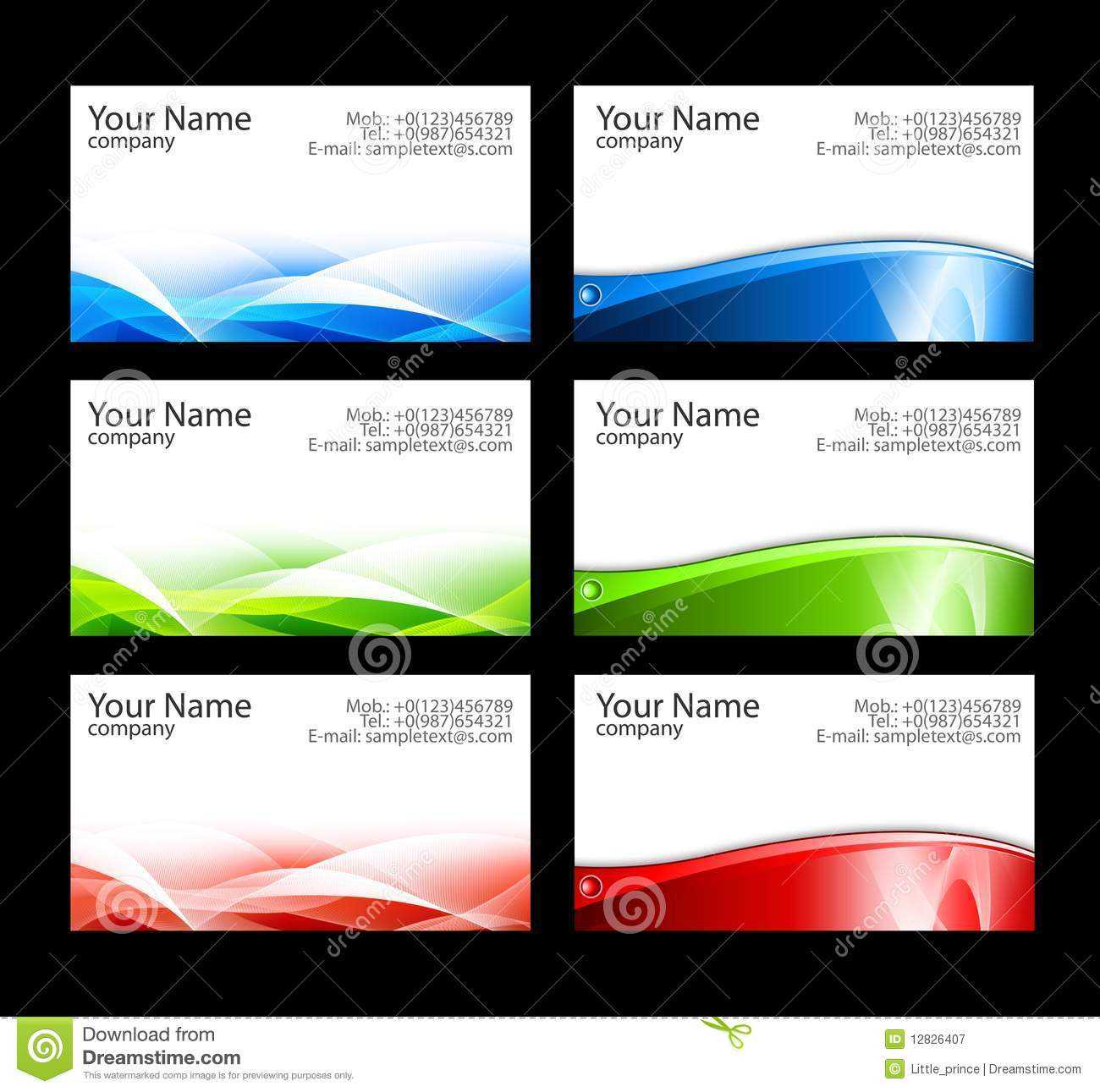 Business Cards Templates Stock Illustration. Illustration Of Throughout Free Template Business Cards To Print