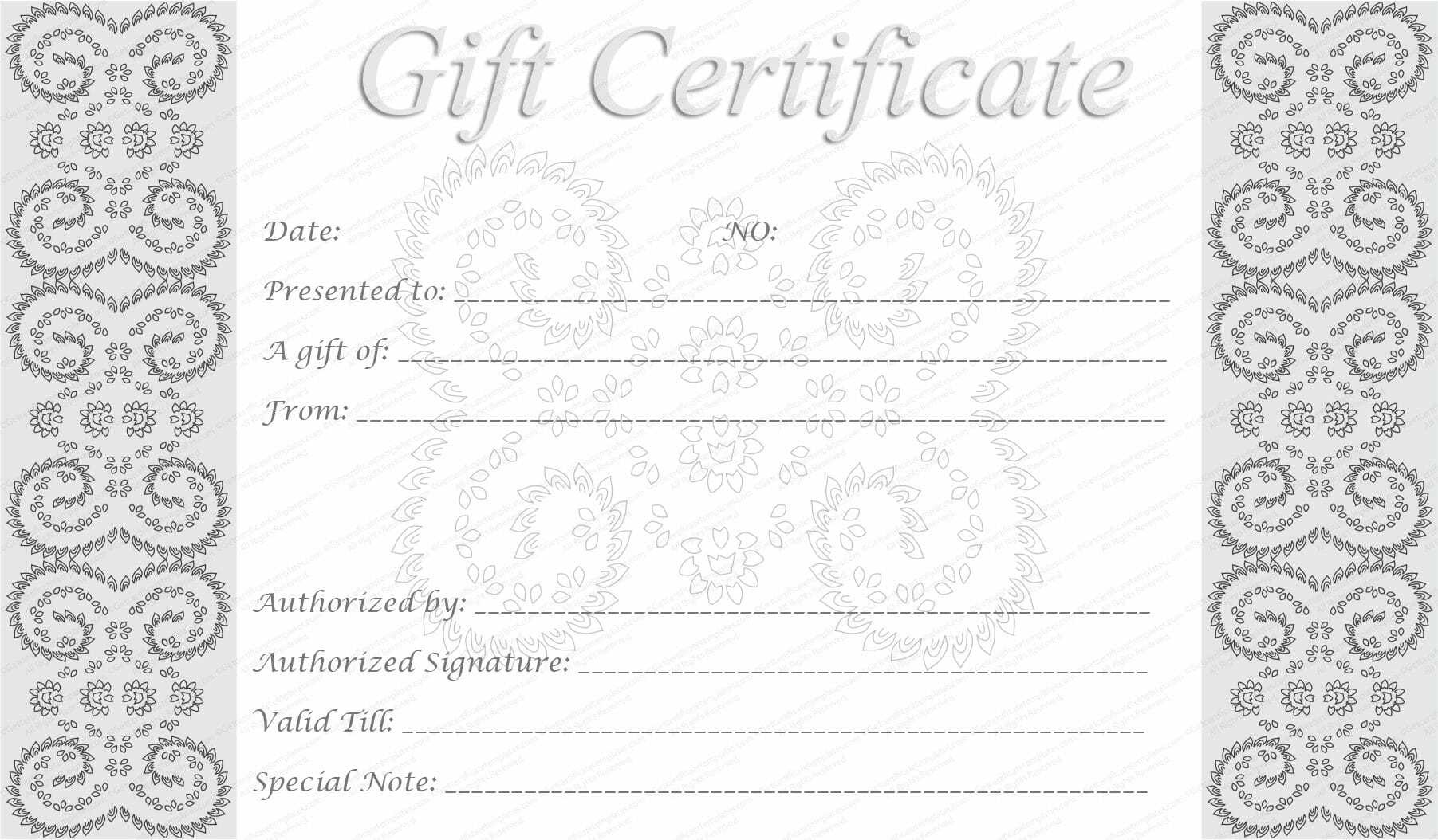 Business Gift Certificate Template (50+ Editable & Printable In Printable Gift Certificates Templates Free