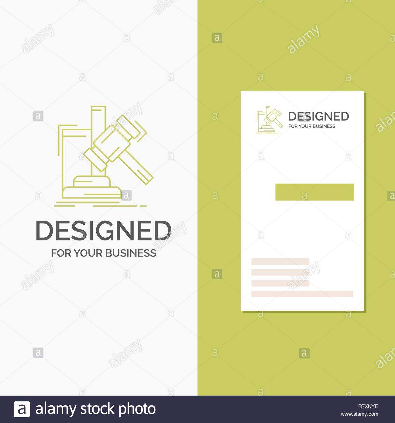 Business Logo For Auction, Gavel, Hammer, Judgement, Law Intended For Auction Bid Cards Template