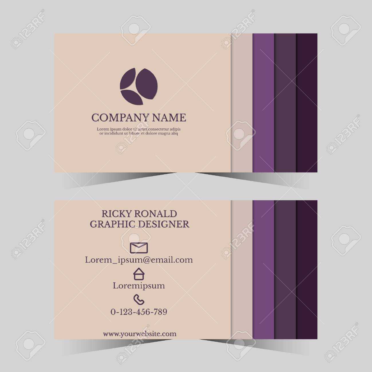 Calling Card Template For Business Man With Geometric Design Within Template For Calling Card