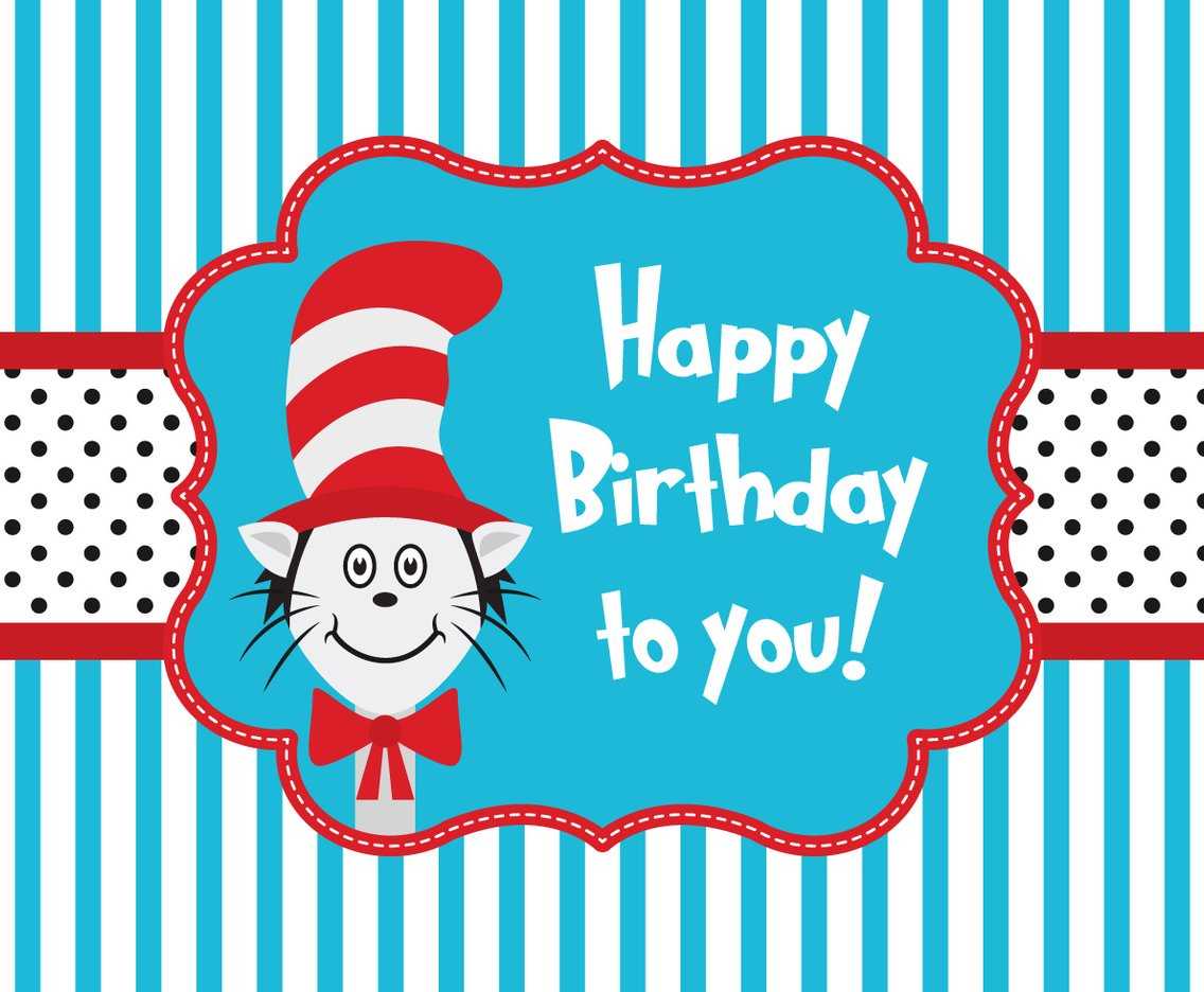 Cat In The Hat Greeting Card Template Vector Art & Graphics Pertaining To Dr Seuss Birthday Card Template
