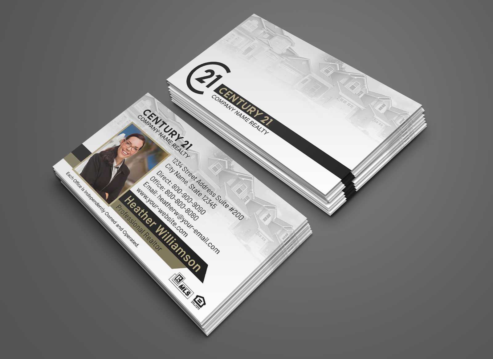 Century 21 Business Card Template – Bc1861Wc21 – Nusacreative Inside Coldwell Banker Business Card Template