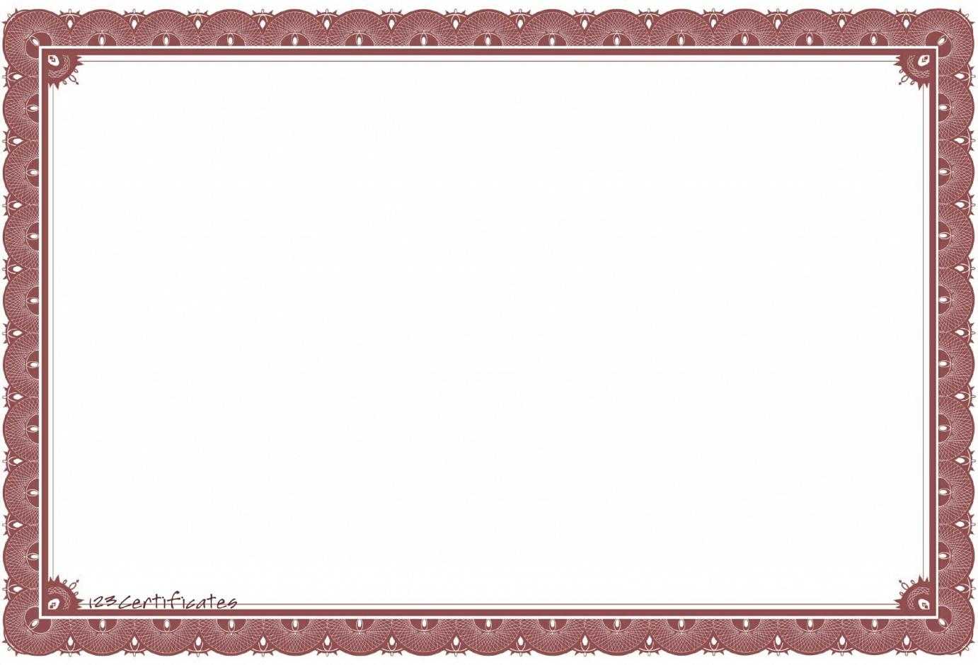 Certificate Border Template – Certificate Templates With Regard To Award Certificate Border Template