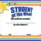 Certificate For Student Of The Month – Ctsm015 – School Inside Star Of The Week Certificate Template