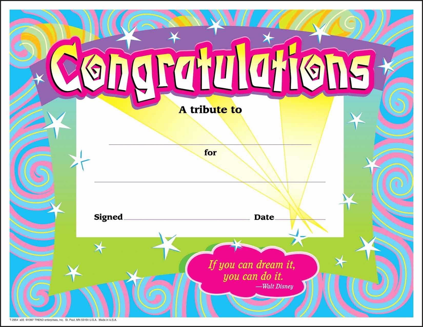 Certificate Of Achievement Template For Kids – Dalep With Regard To Free Printable Funny Certificate Templates