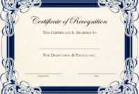 Certificate Of Appreciation Template Word Doc - Calep for Certificate Of Excellence Template Word