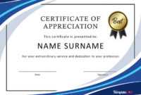 Certificate Of Appreciation Template Word Doc - Calep throughout Certificate Of Recognition Word Template