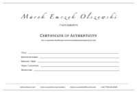 Certificate Of Authenticity Photography Template - Dalep intended for Certificate Of Authenticity Photography Template