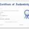 Certificate Of Authenticity Template – Calep.midnightpig.co Regarding Certificate Of Authenticity Photography Template