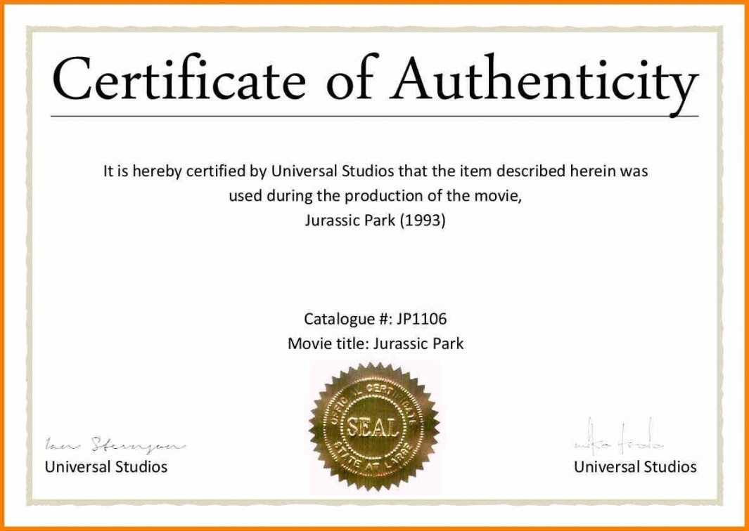 Certificate Of Authenticity Template - Calep.midnightpig.co With Certificate Of Authenticity Photography Template