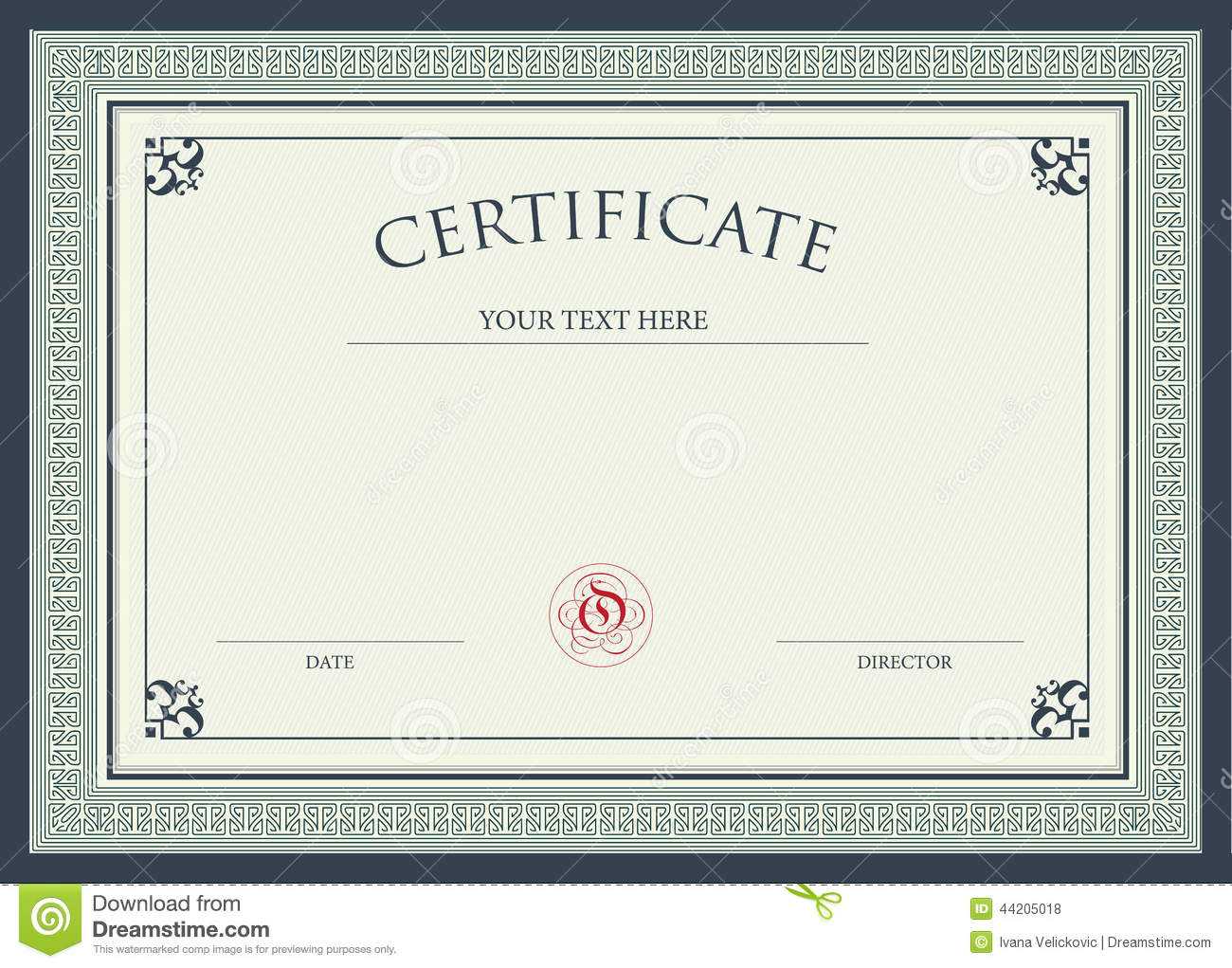 Certificate Of Award Stock Illustration. Illustration Of Throughout Felicitation Certificate Template