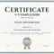 Certificate Of Completion Template For Achievement Graduation.. Pertaining To Blank Certificate Of Achievement Template